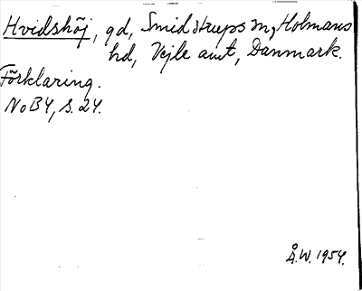 Bild på arkivkortet för arkivposten Hvidshöj