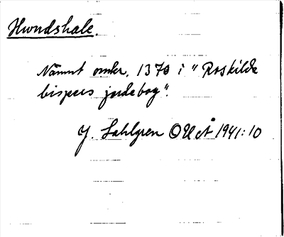 Bild på arkivkortet för arkivposten Hwndshale