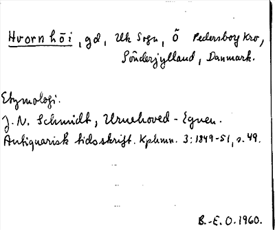 Bild på arkivkortet för arkivposten Hvornhöi