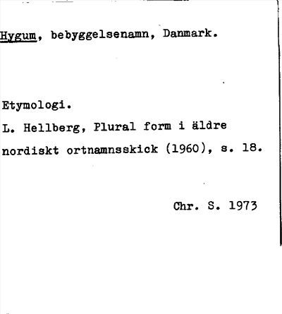 Bild på arkivkortet för arkivposten Hygum