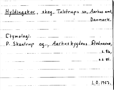 Bild på arkivkortet för arkivposten Hyldingskov