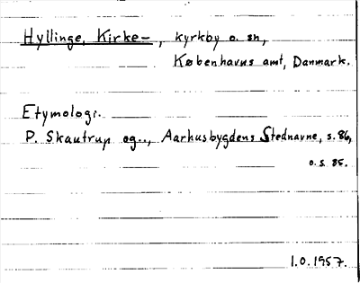 Bild på arkivkortet för arkivposten Hyllinge, Kirke