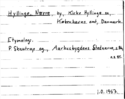 Bild på arkivkortet för arkivposten Hyllinge, Nørre