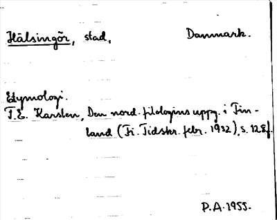 Bild på arkivkortet för arkivposten Häsingör