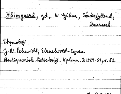 Bild på arkivkortet för arkivposten Höimgaard
