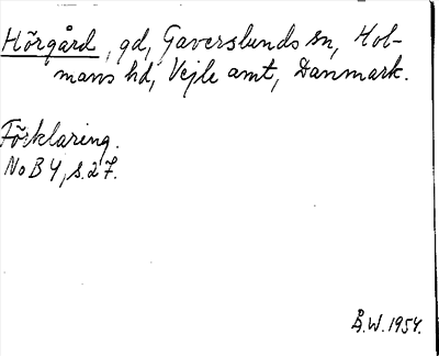Bild på arkivkortet för arkivposten Hörgård