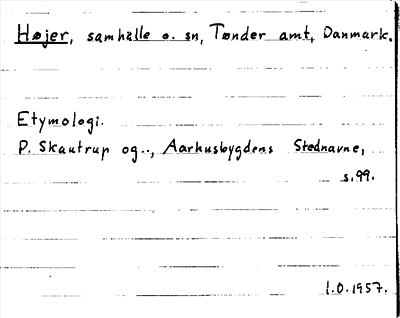 Bild på arkivkortet för arkivposten Højer