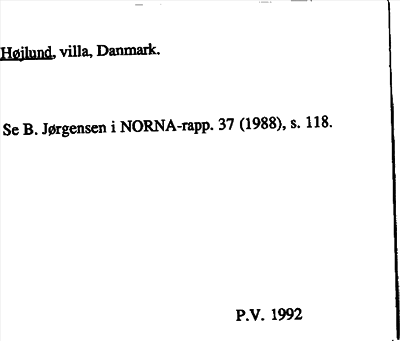 Bild på arkivkortet för arkivposten Højlund