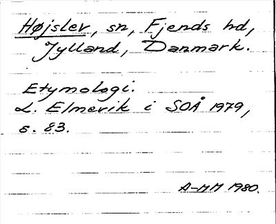 Bild på arkivkortet för arkivposten Højslev