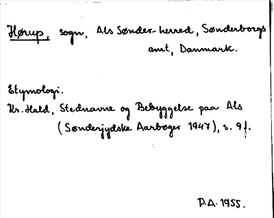 Bild på arkivkortet för arkivposten Hørup