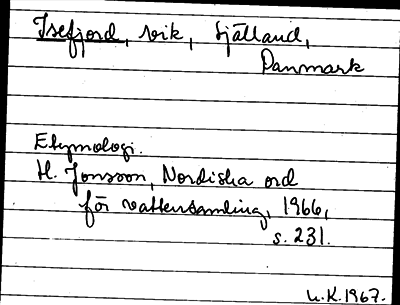 Bild på arkivkortet för arkivposten Isefjord