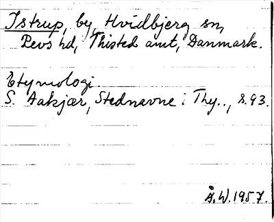 Bild på arkivkortet för arkivposten Istrup