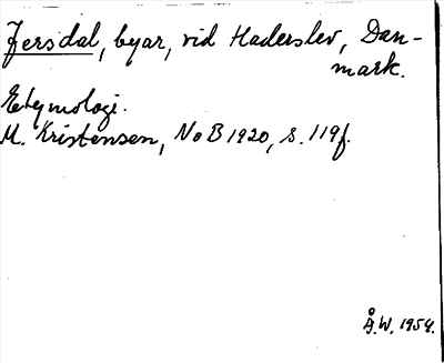 Bild på arkivkortet för arkivposten Jersdal
