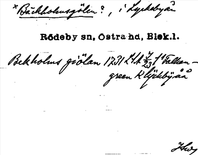 Bild på arkivkortet för arkivposten *Bäckholmsgölen