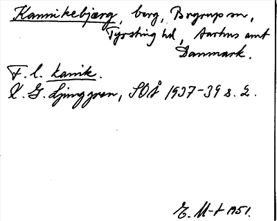 Bild på arkivkortet för arkivposten Kannikebjærg