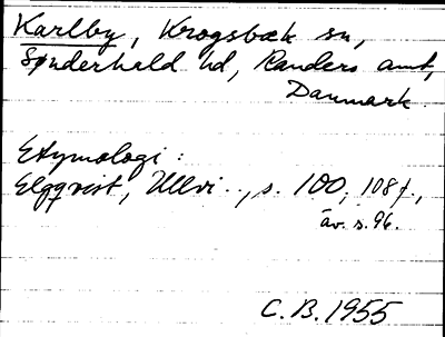 Bild på arkivkortet för arkivposten Karlby