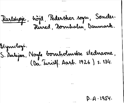 Bild på arkivkortet för arkivposten Karlshøje