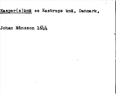 Bild på arkivkortet för arkivposten Kaspersknä