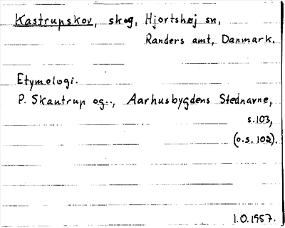 Bild på arkivkortet för arkivposten Kastrupskov