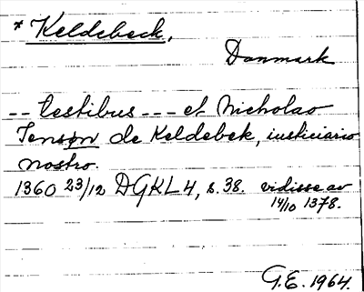 Bild på arkivkortet för arkivposten Keldebeck