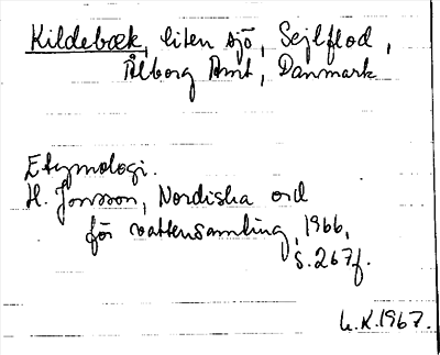 Bild på arkivkortet för arkivposten Kildebæk