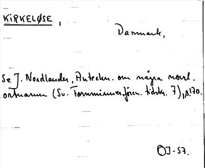 Bild på arkivkortet för arkivposten Kirkeløse