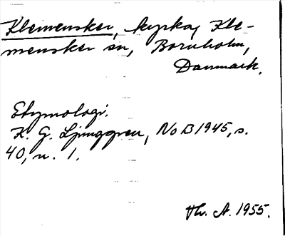 Bild på arkivkortet för arkivposten Klemensker
