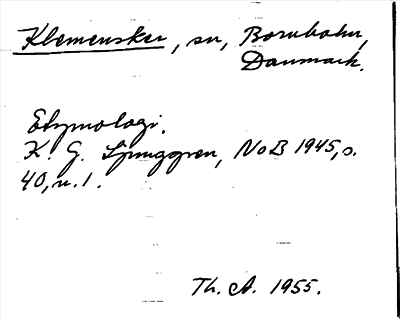 Bild på arkivkortet för arkivposten Klemensker