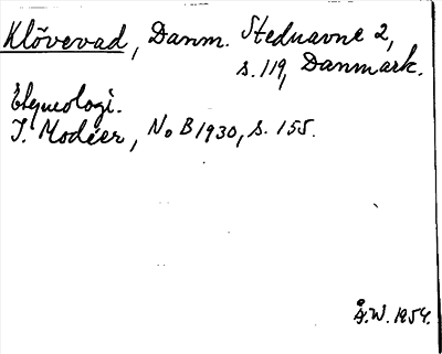 Bild på arkivkortet för arkivposten Klövevad