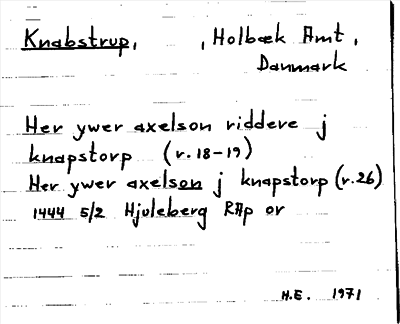 Bild på arkivkortet för arkivposten Knabstrup