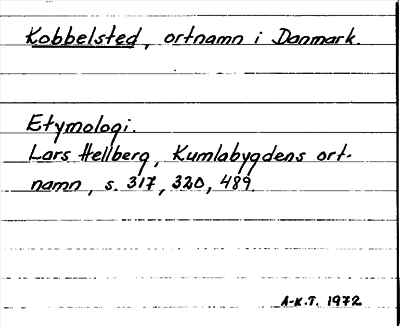 Bild på arkivkortet för arkivposten Kobbelsted