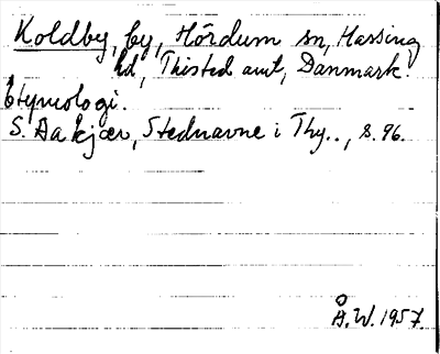 Bild på arkivkortet för arkivposten Koldby