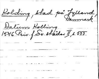 Bild på arkivkortet för arkivposten Kolding