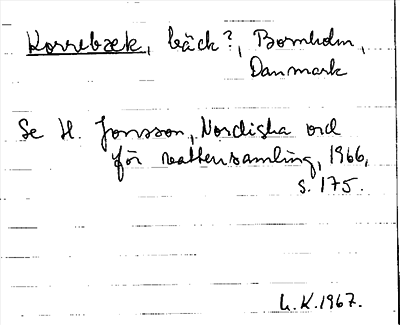 Bild på arkivkortet för arkivposten Korrebæk