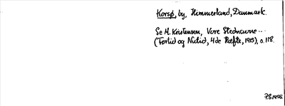 Bild på arkivkortet för arkivposten Korsø