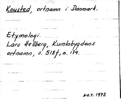 Bild på arkivkortet för arkivposten Kousted