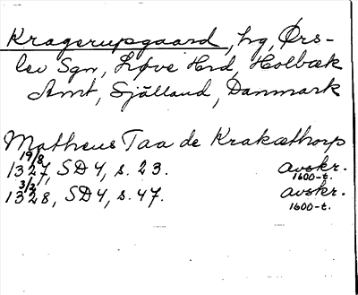 Bild på arkivkortet för arkivposten Kragerupgaard