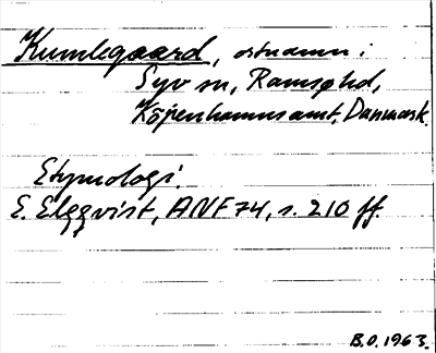 Bild på arkivkortet för arkivposten Kumlegaard