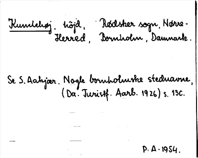 Bild på arkivkortet för arkivposten Kumlehøj