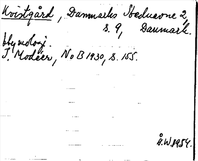 Bild på arkivkortet för arkivposten Kvistgård