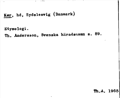 Bild på arkivkortet för arkivposten Kær
