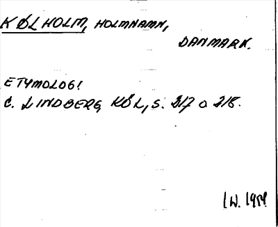 Bild på arkivkortet för arkivposten Kølholm