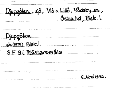 Bild på arkivkortet för arkivposten Djupgölen