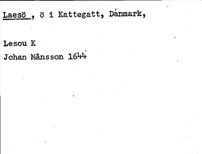 Bild på arkivkortet för arkivposten Laesö