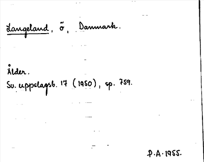 Bild på arkivkortet för arkivposten Langeland