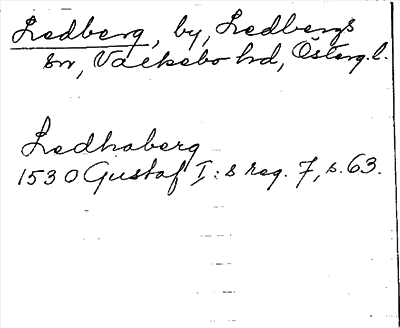Bild på arkivkortet för arkivposten Ledberg