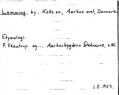 Bild på arkivkortet för arkivposten Lemming