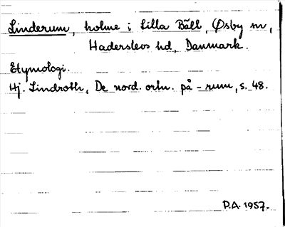 Bild på arkivkortet för arkivposten Linderum