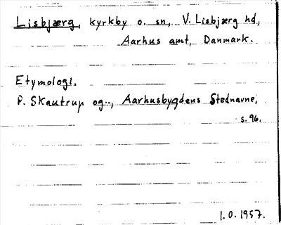 Bild på arkivkortet för arkivposten Lisbjærg