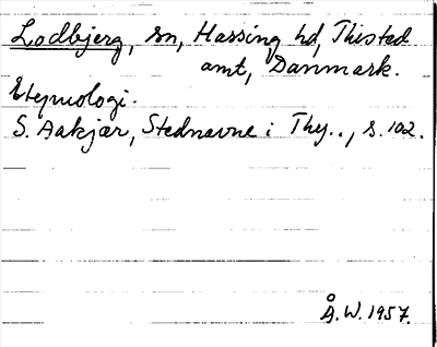 Bild på arkivkortet för arkivposten Lodbjerg